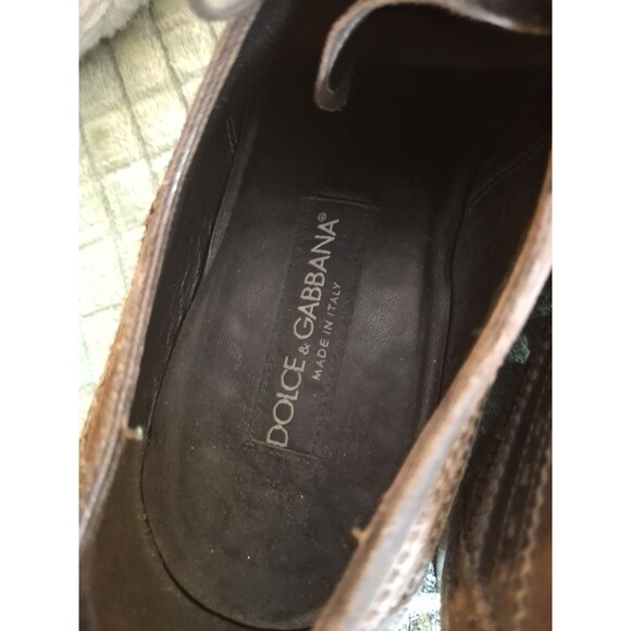 Dolce & Gabbana Men's Leather Brogue Shoes, Made In Italy.  Size US 11. - Picture 2 of 9